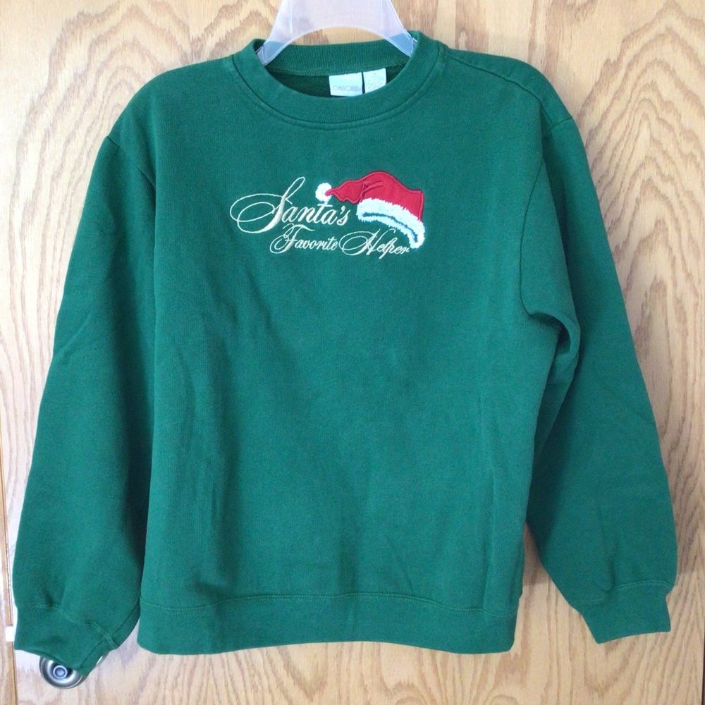 Cherokee - Green Santa's Helper Christmas Sweatshirt - Picture 2 of 6